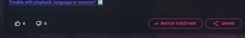 The Watch Together button beside Share below the website player
